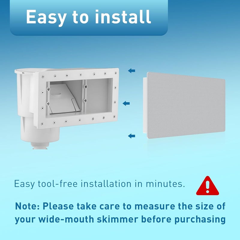 ArrogantF Above Ground Swimming Pool Wide Mouth Skimmer Plug Fits for Hayward SP1091WM,11 1/2 x 4 7/8 Skimmer Plug Fits Various Widemouth Above Ground Skimmers Parts#AGWM-H2 - Image 5